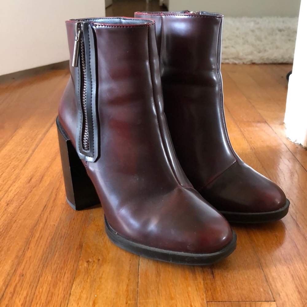 ZARA deep red boots